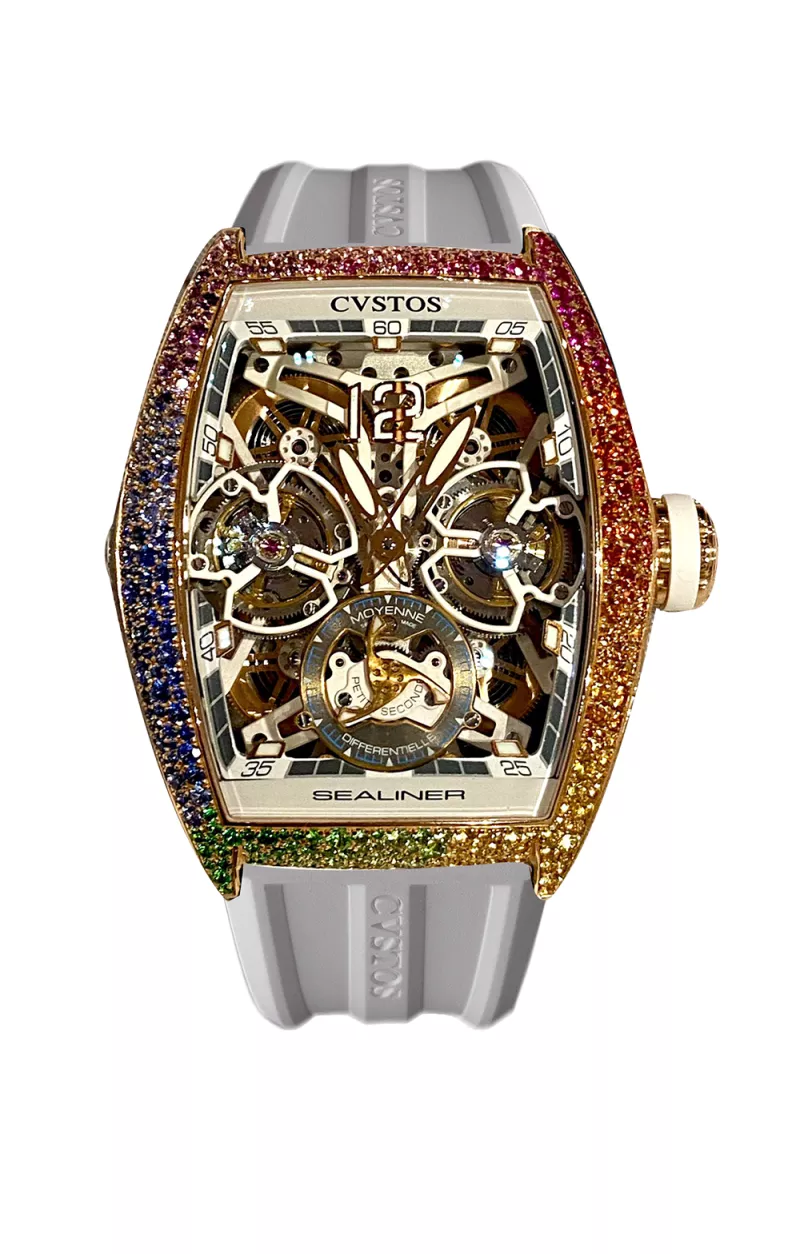 Cvstos the Time Keeper - Sealiner Double Tourbillon Rainbow / Bicolor 5N Red Gold