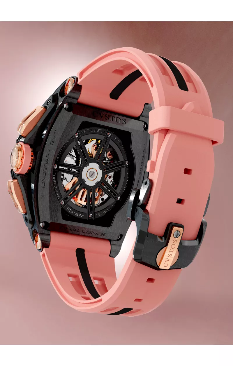Chrono GMT Black Steel / Salmon Back