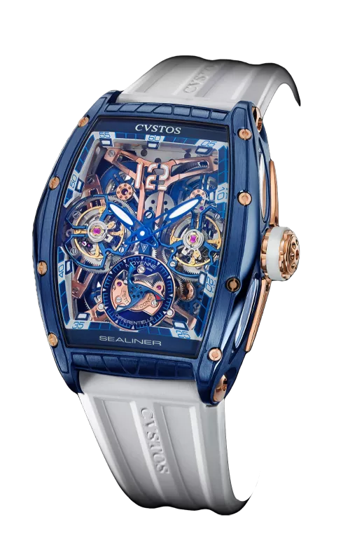 Cvstos the Time Keeper - Sealiner Double Tourbillon Blue Steel / 5N