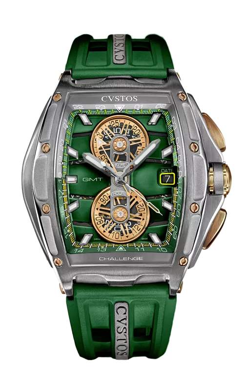 Chrono GMT Steel / Green Dial