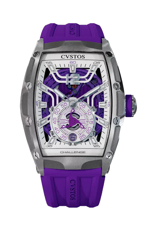 CHALLENGE THIRTY6 JETLINER PS STEEL/ WHITE DIAL/PURPLE MVT