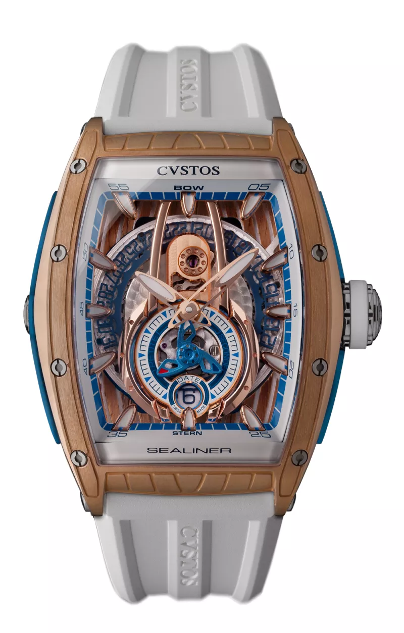 Sealiner PS Bicolor 5N Red Gold / Skyblue Watch | Cvstos