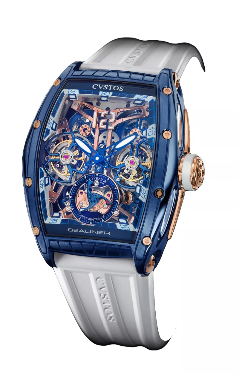 Cvstos the Time Keeper - Sealiner Double Tourbillon Blue Steel / 5N