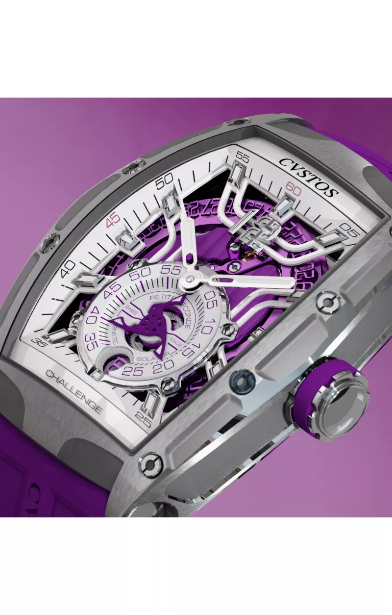 CHALLENGE THIRTY6 JETLINER PS STEEL/ WHITE DIAL/PURPLE Zoom