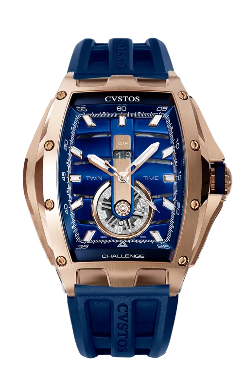 Twin-Time 5N Red Gold Blue Dial